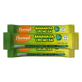 Kit 3 Bananada Cremosa Flormel Zero Açucar 22g