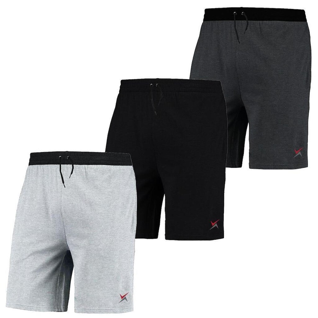 Kit 3 Bermuda Moletom Masculina Algodão Bolso Cós Elástico