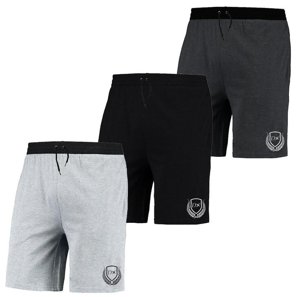 Kit 3 Bermuda Moletom Masculina Algodão Bolso Cós Elástico