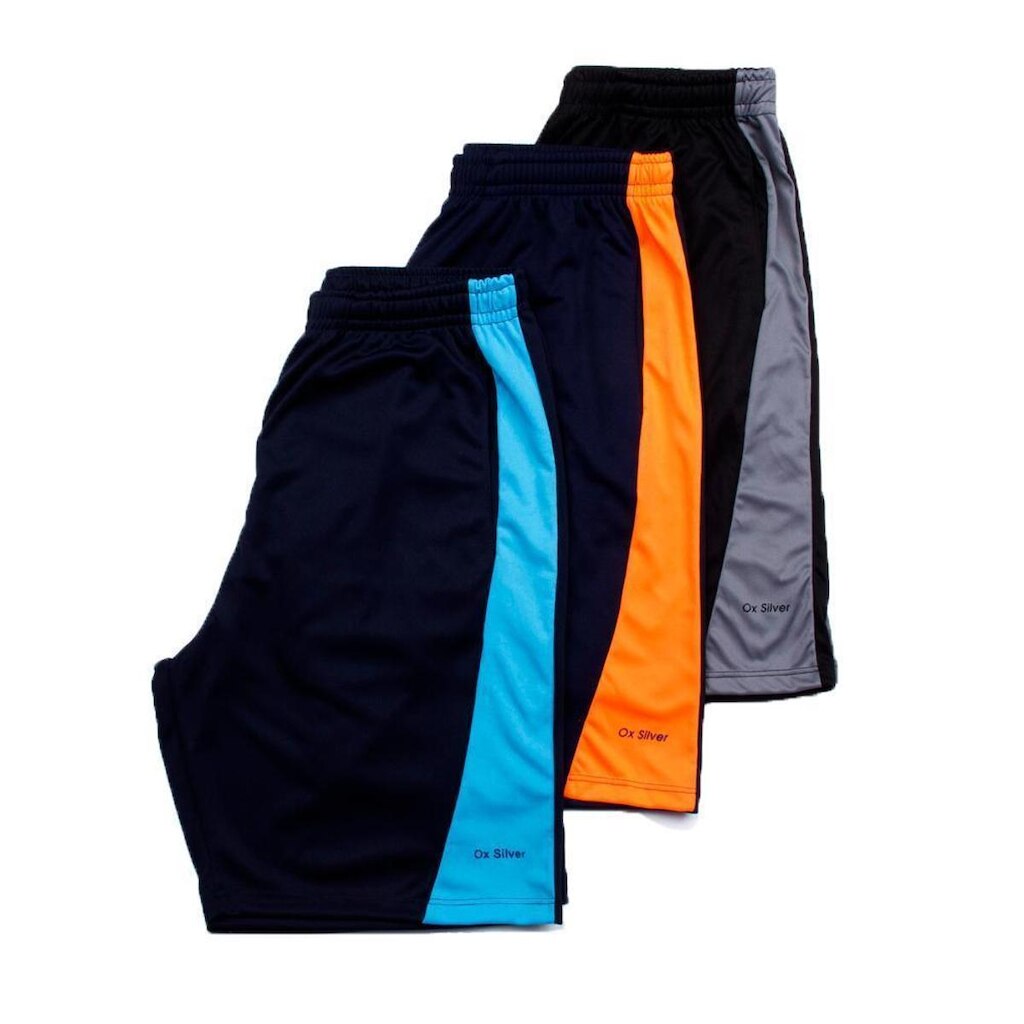 Kit 3 Bermuda Ox Silver Helanca Masculina