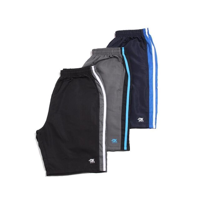Kit 3 Bermuda Tactel Ox Silver Com Vies
