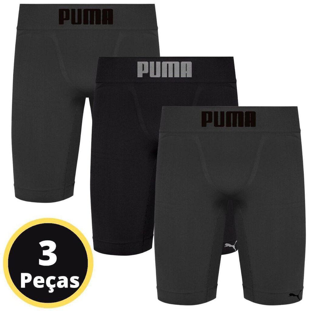 Kit 3 Bermuda Térmica Puma Fitness Dry Treino