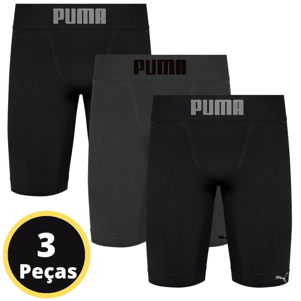 Kit 3 Bermuda Térmica Puma Fitness Dry Treino