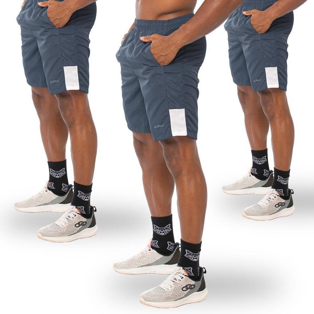Kit 3 Bermudas Dry Academia Esporte Alpha Co