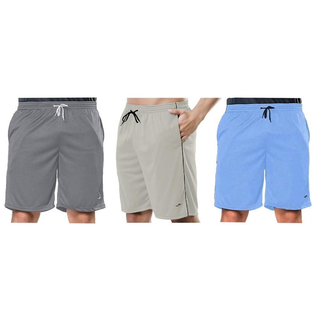 Kit 3 Bermudas Elite Comfort Masculina