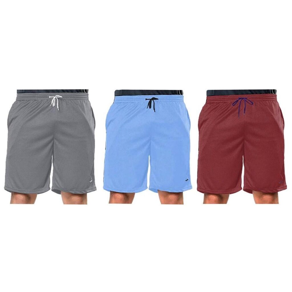 Kit 3 Bermudas Elite Comfort Masculina