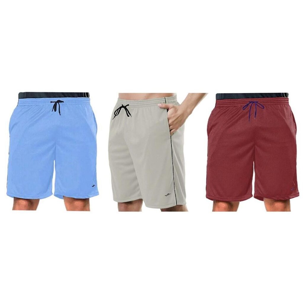 Kit 3 Bermudas Elite Comfort Masculina