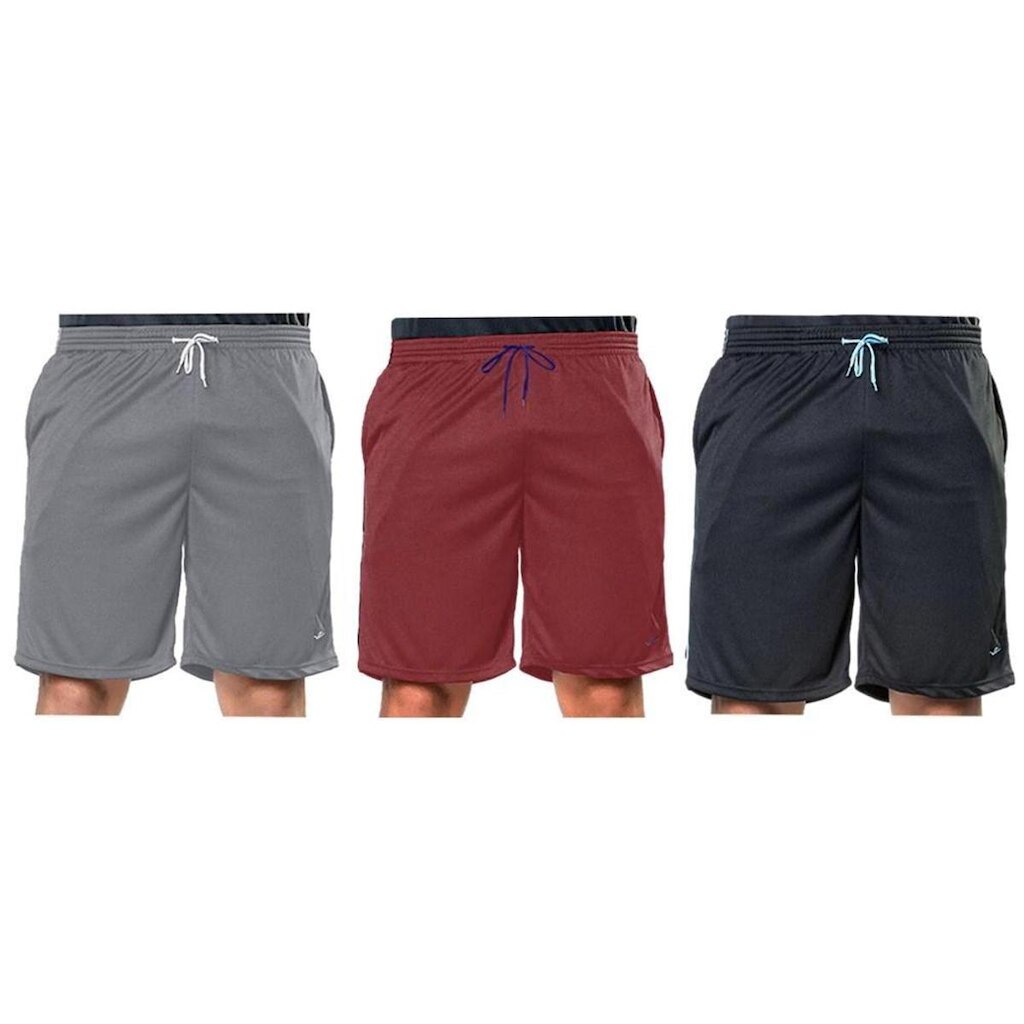 Kit 3 Bermudas Elite Comfort Masculina