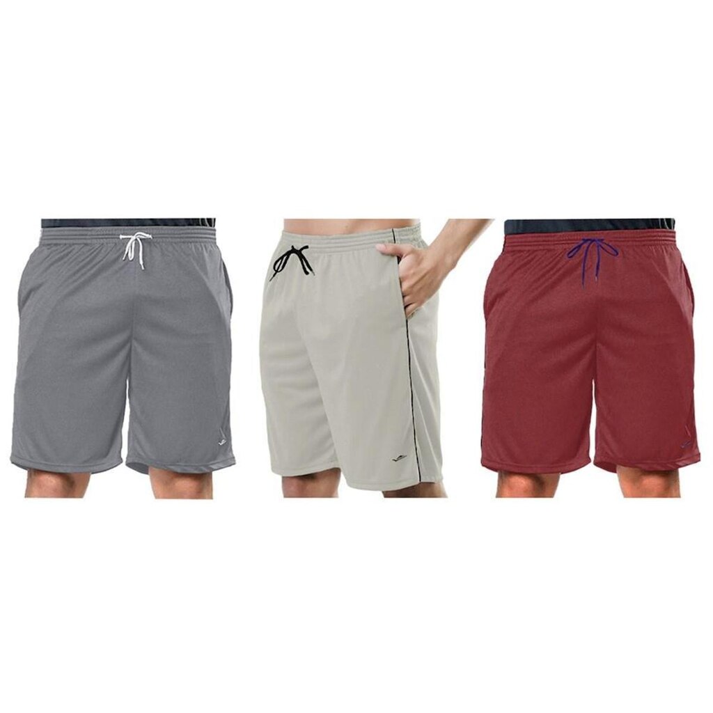 Kit 3 Bermudas Elite Comfort Masculina