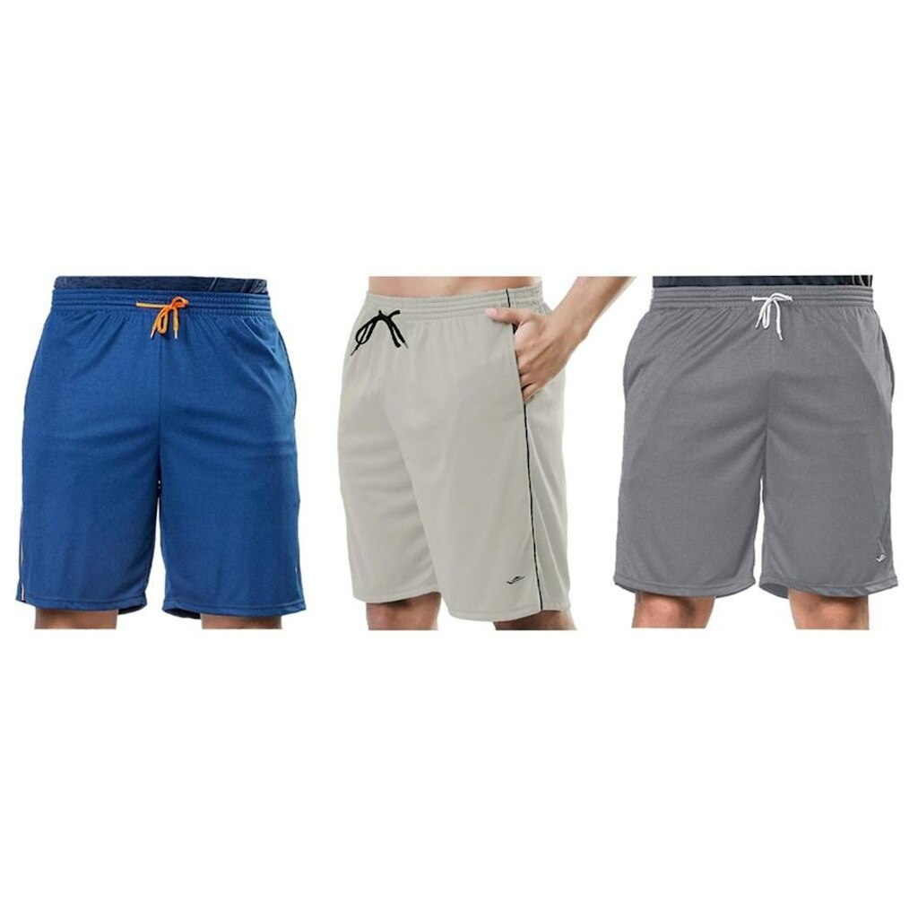 Kit 3 Bermudas Elite Comfort Masculina
