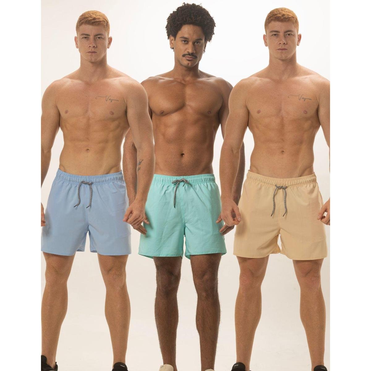 Kit 3 Bermudas Masculinas Tactel
