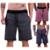 Kit 3 Bermudas Moletom e Moletinho MXD Conceito Multicolorido Opções Variadas Básicas Treino - Chumbo+Marinho