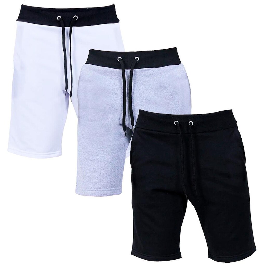 Kit 3 Bermudas Moletom Plus Size G1 A G5 Básica Bolsos Academia