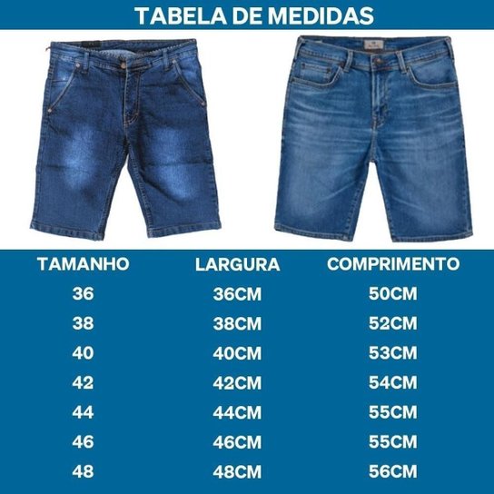 Kit 3 Bermudas Short Jeans Masculina Lisa Lycra Elastano