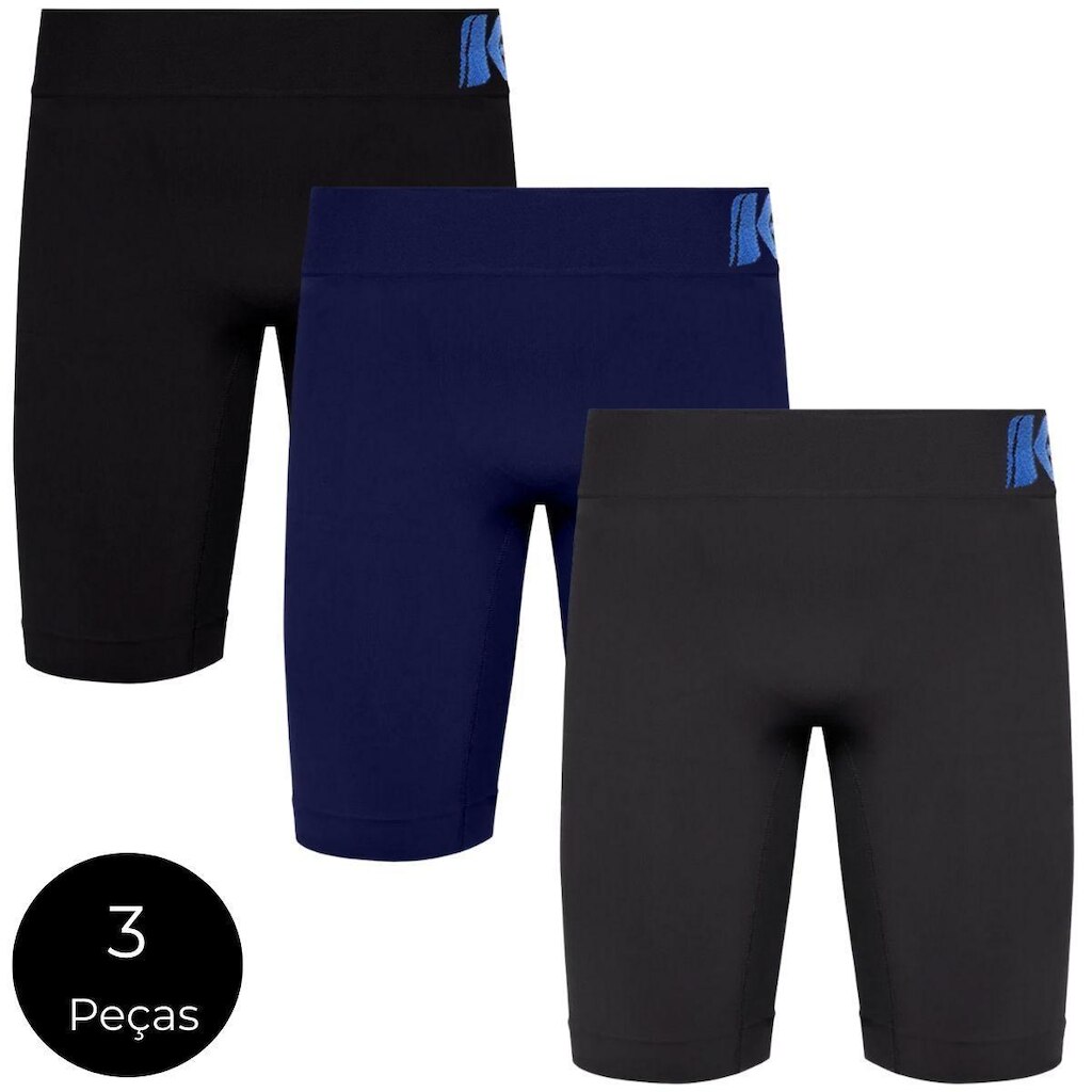 Kit 3 Bermudas Térmicas Esportivas Alta Compressão Keeper