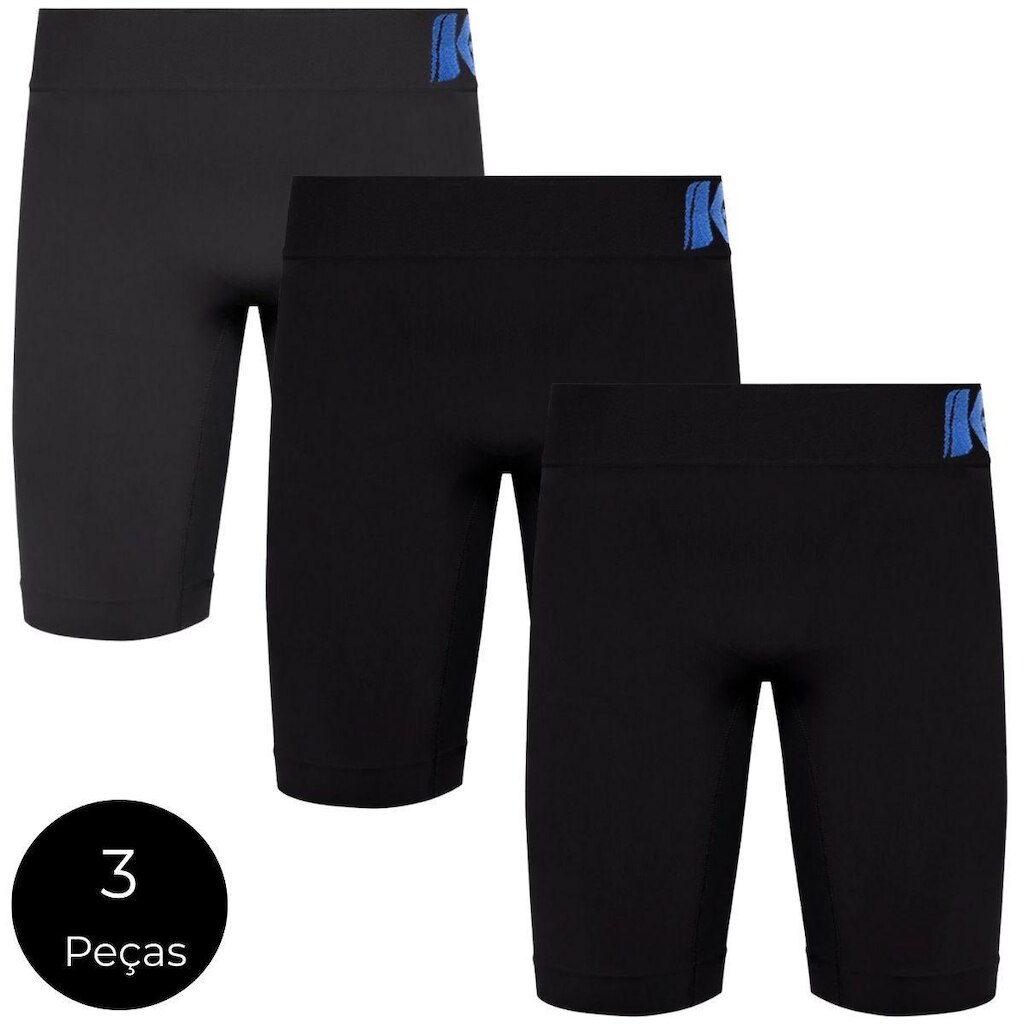 Kit 3 Bermudas Térmicas Esportivas Alta Compressão Keeper