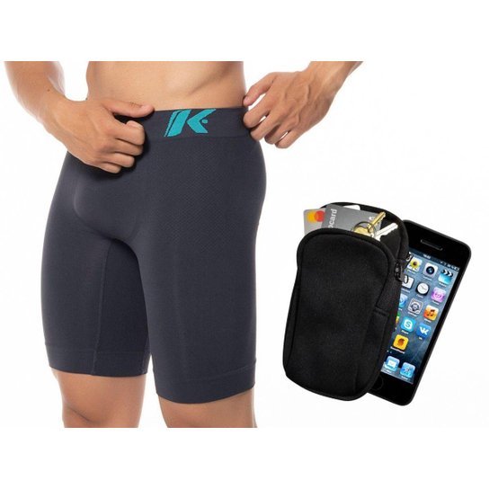 Kit 3 Bermudas Térmicas Masculinas + Braçadeira Celular - Colorido Menor preço em Kit 3 Bermudas Térmicas Masculinas + Braçadeira Celular - Colorido