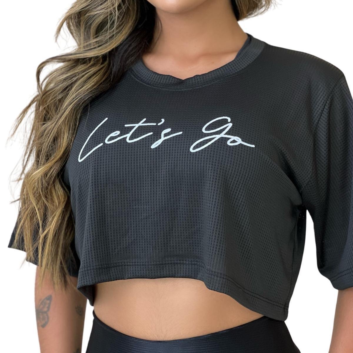 Kit Blusa Cropped Feminina Academia Dry Fitness Básica