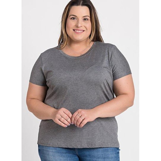Kit 3 Blusas Comfort Básica em Malha de Viscose com Elastano