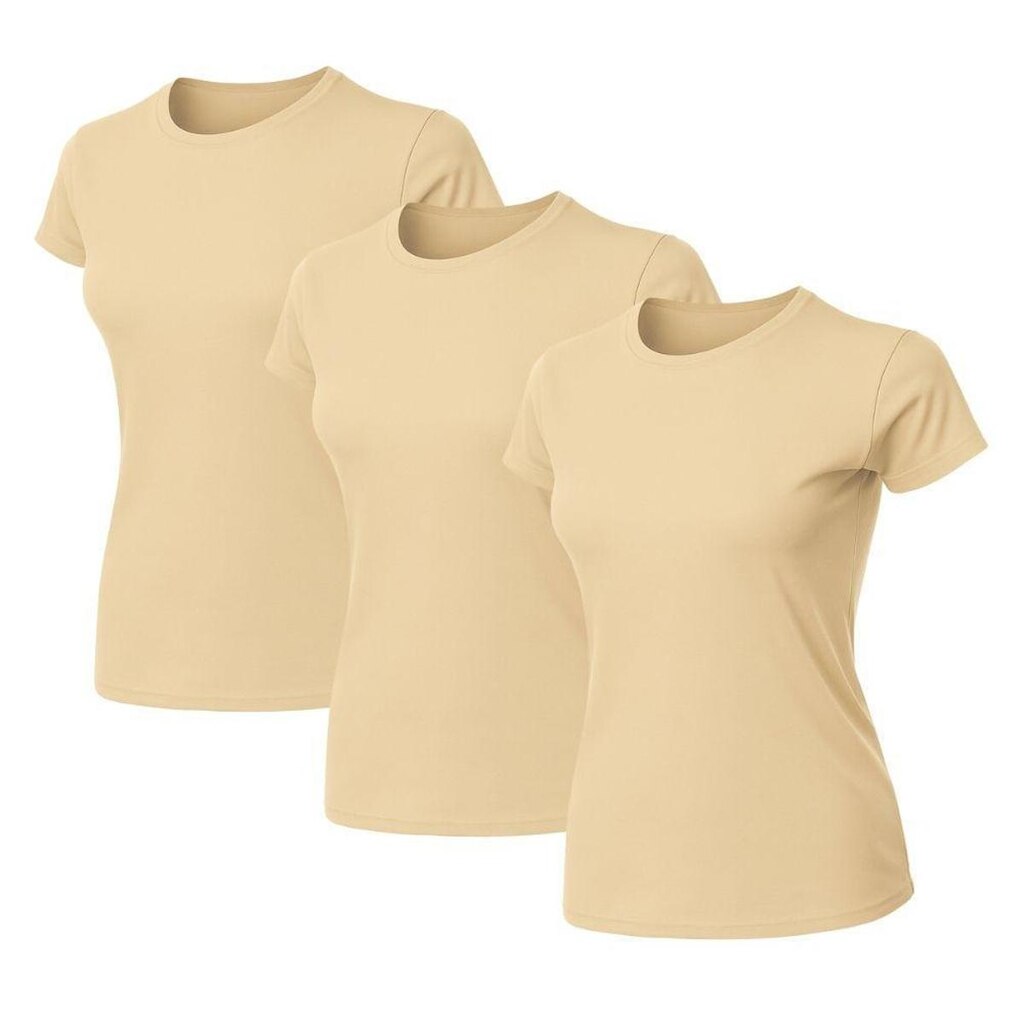 Kit 3 Blusas Feminina Camiseta Lisa Básica Algodão Baby Look