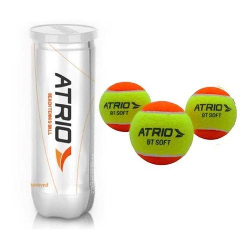 Kit 3 Bolas De Beach Tennis Itf Soft Atrio