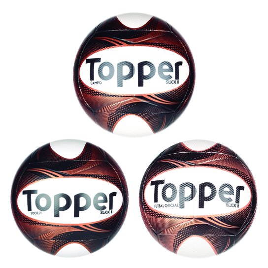 Kit 3 Bolas Topper Slick II - Campo, Futsal e Society - Preto+Dourado é ruim? Kit 3 Bolas Topper Slick II - Campo, Futsal e Society - Preto+Dourado é boa?