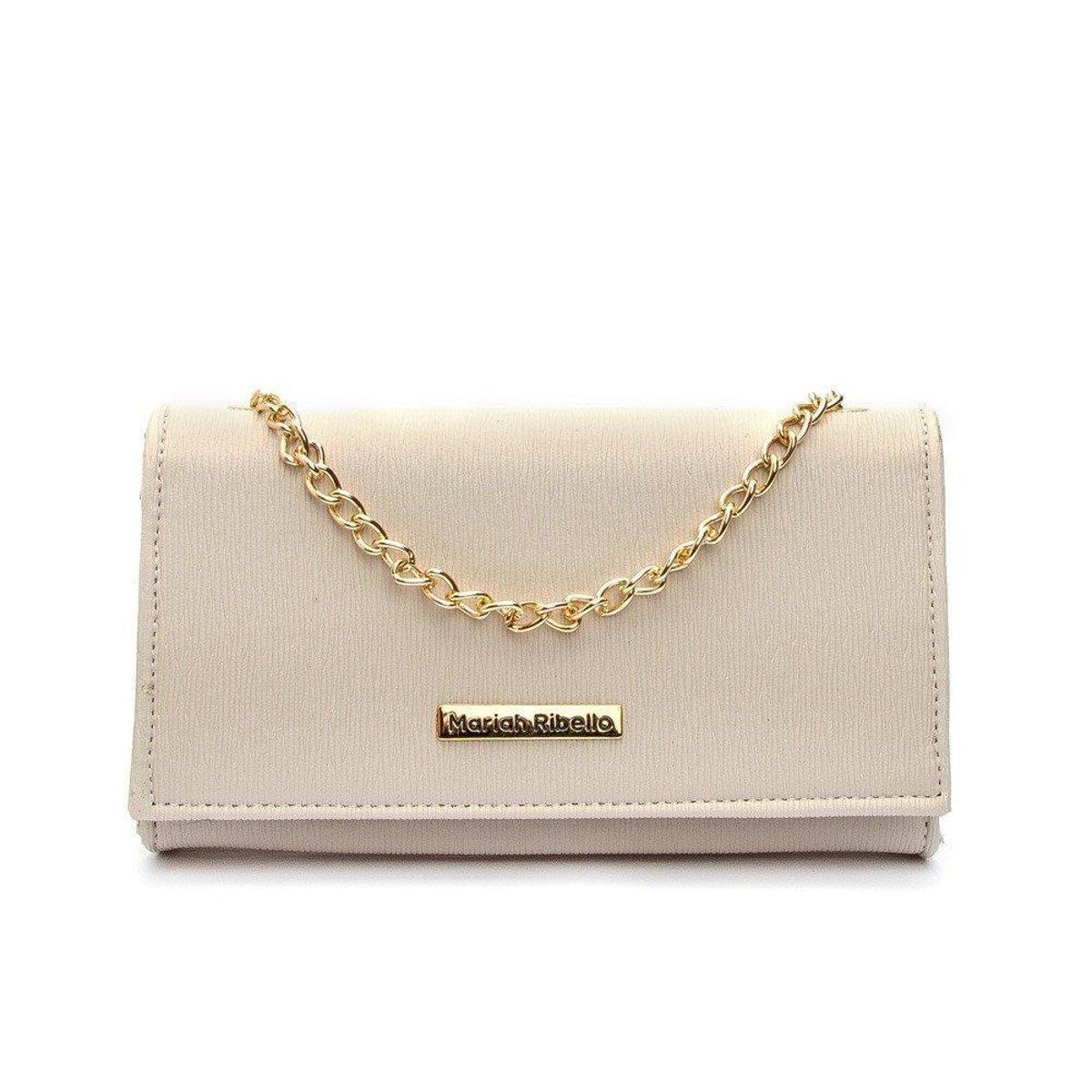 clutch bolsa beige