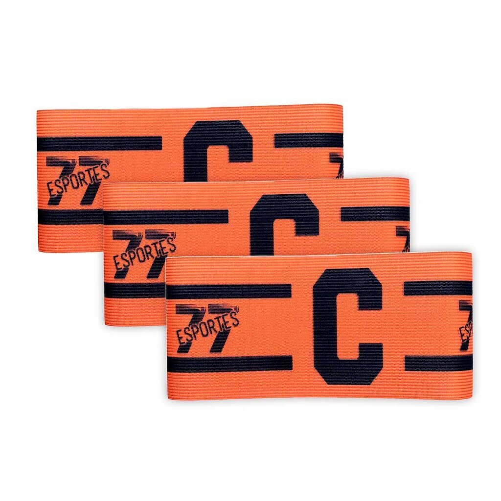Kit 3 Braçadeira Faixa Capitão 77 Impressão Digital Fechamento Velcro