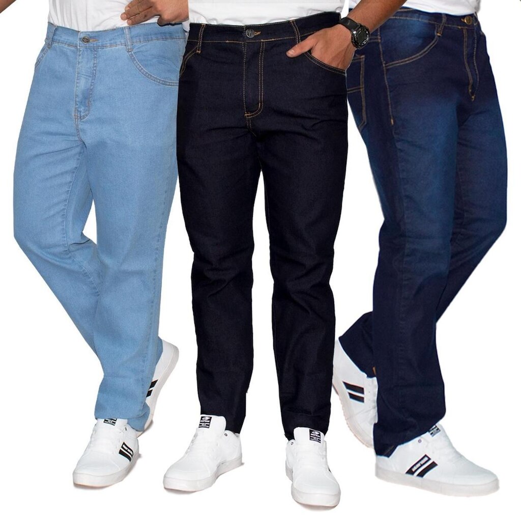 Kit 3 Calça Jeans Tradicional Masculina ALMIX