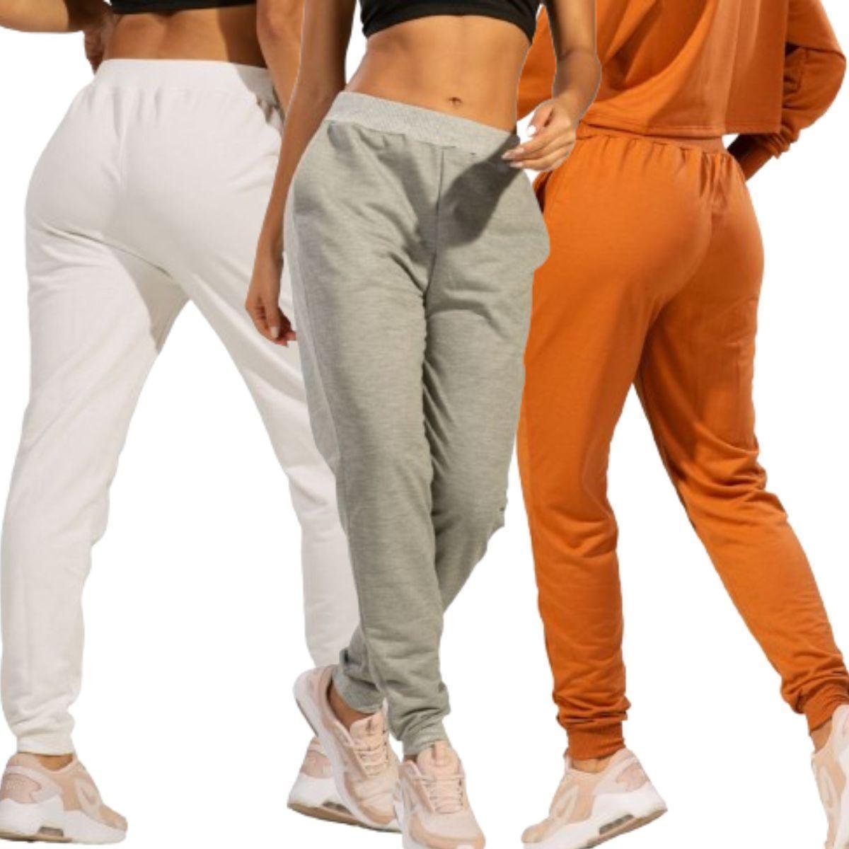 KIT 3 Calça Moletinho Jogger Vekyo Com Elástico e Bolsos Inverno Moda Casual Feminina Menor preço em KIT 3 Calça Moletinho Jogger Vekyo Com Elástico e Bolsos Inverno Moda Casual Feminina
