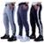 Kit 3 Calça Moletom/Moletinho Masculina MXD Conceito Cores Básicas Liso Slim Fitness Academia - Preto+Cinza