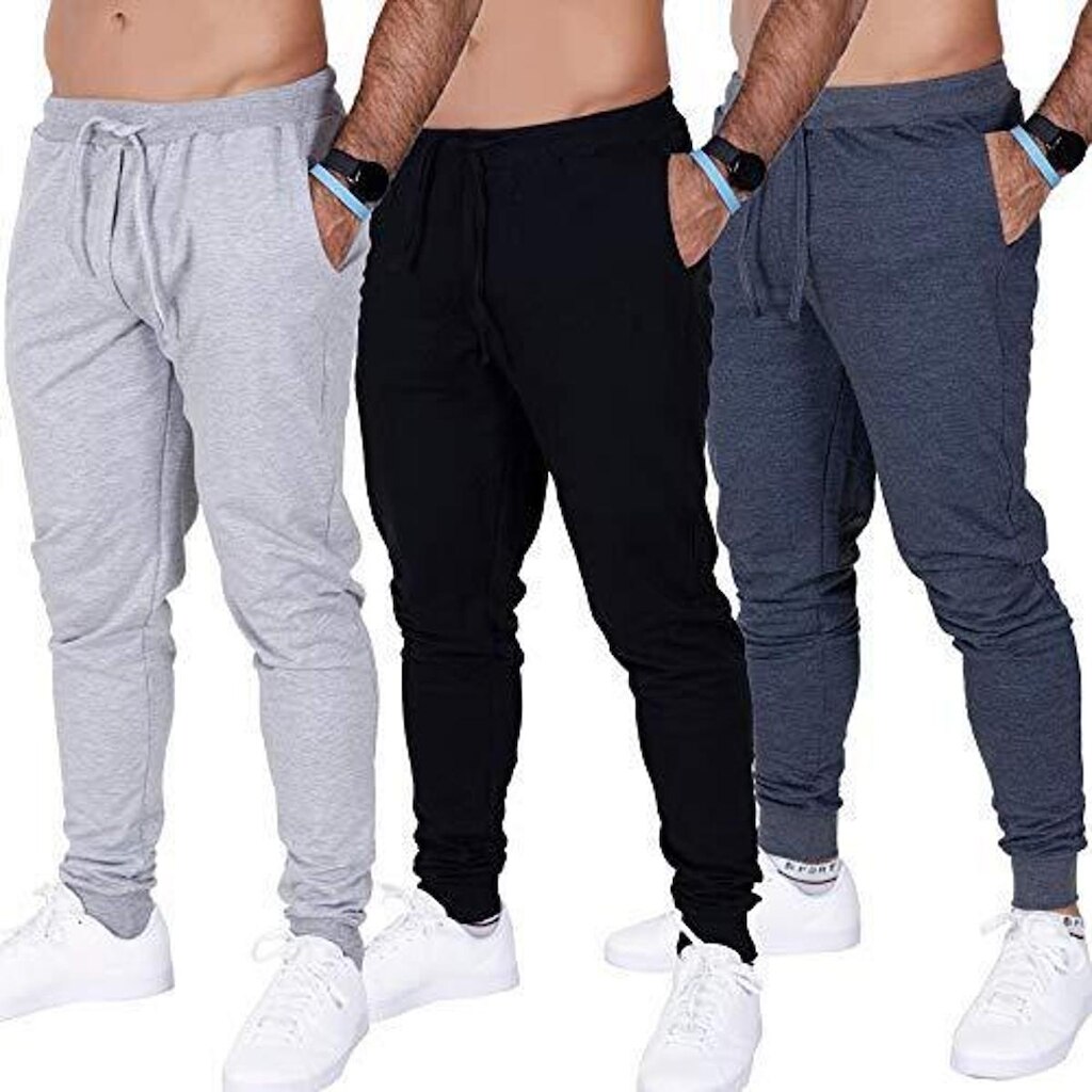 Kit 3 Calça Plus Size Moletom Masculina Jogger Bolso Leve