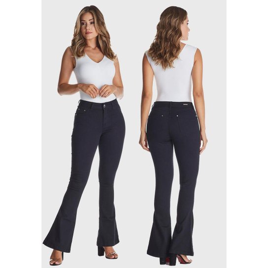 Kit 3 Calças HNO Jeans Flare Petit Premium Azul - Azul