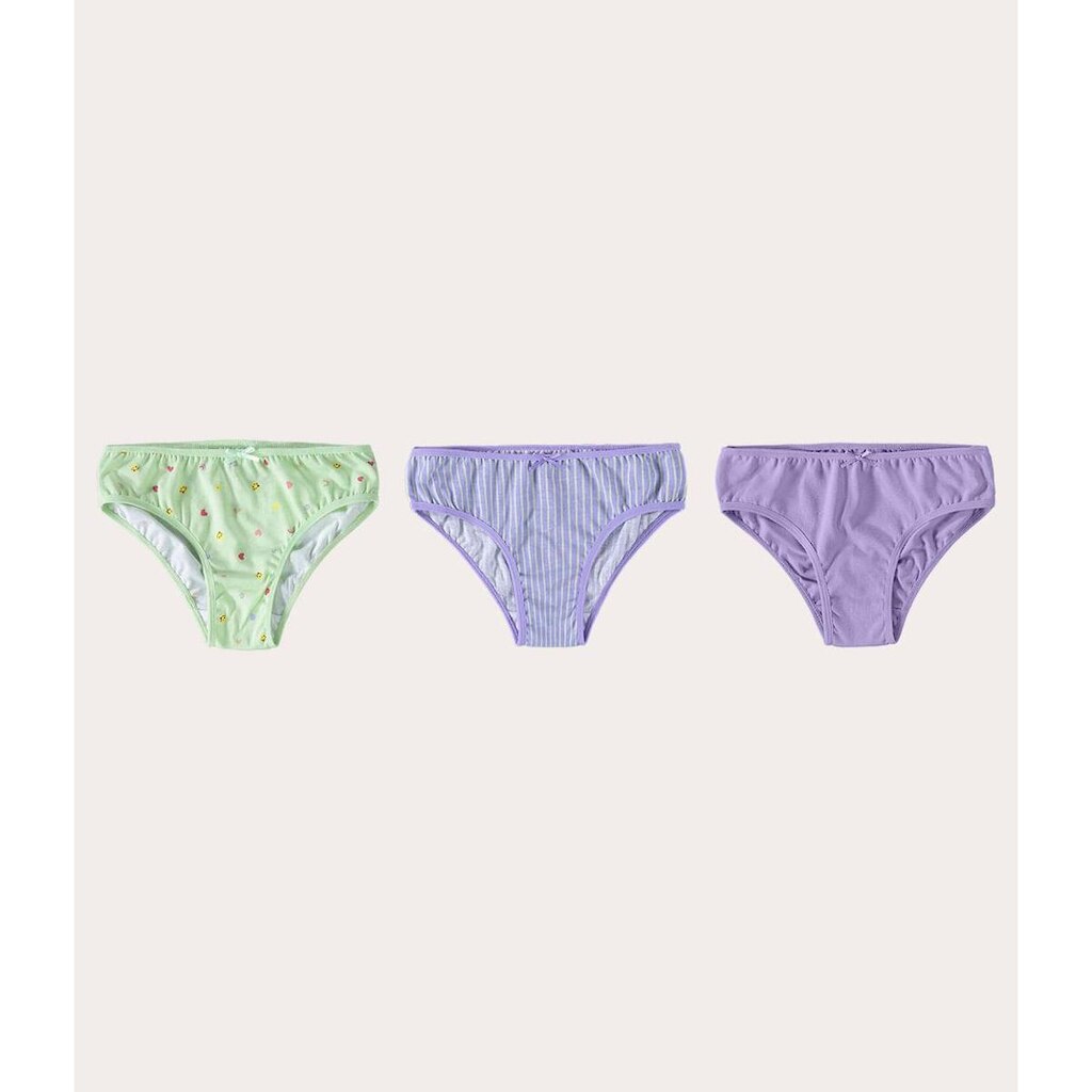 Kit 3 Calcinhas Infantis Menina Em Algodão Malwee Kids