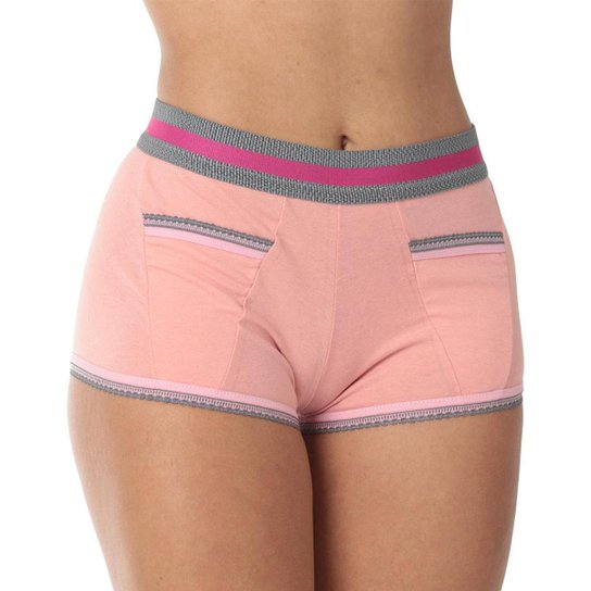 KIT 3 CALCINHAS SHORT MAUI ALGODÃO - Preto Menor preço em KIT 3 CALCINHAS SHORT MAUI ALGODÃO - Preto