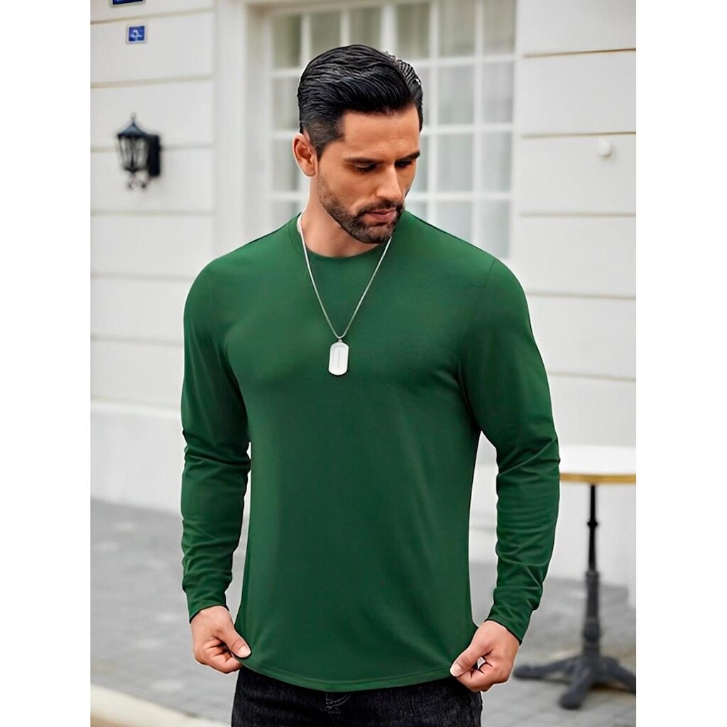 Kit 3 Camisa Masculina Manga Longa Longline Oversized Swag