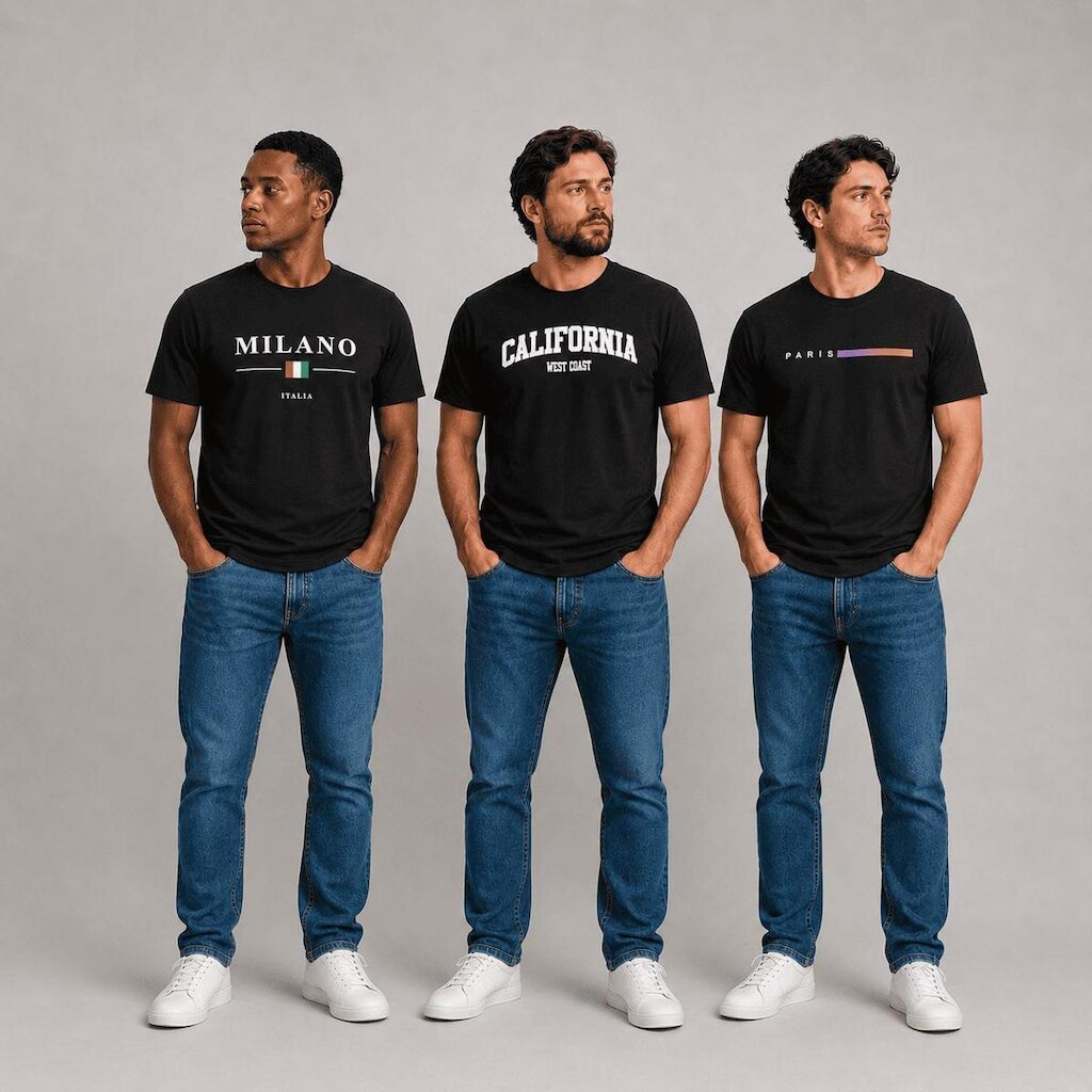 Kit 3 Camisas Algodao California Milano Paris Comfort Premium
