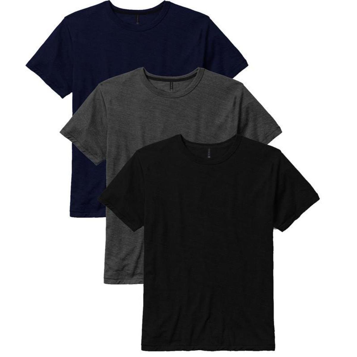 Kit 3 Camisas Camisetas Big Plus Size Masculina Lisa Básica