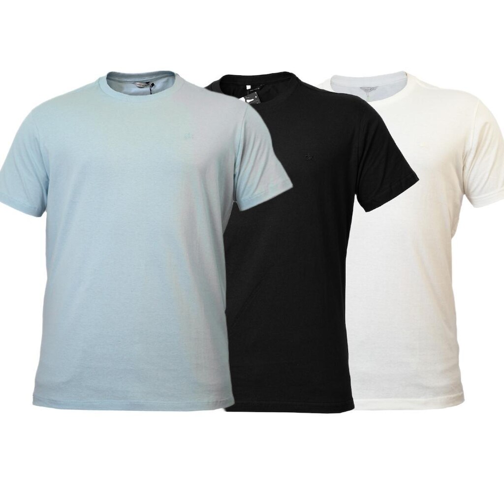 Kit 3 Camisas Casuais Algodão Bordado - Masculino