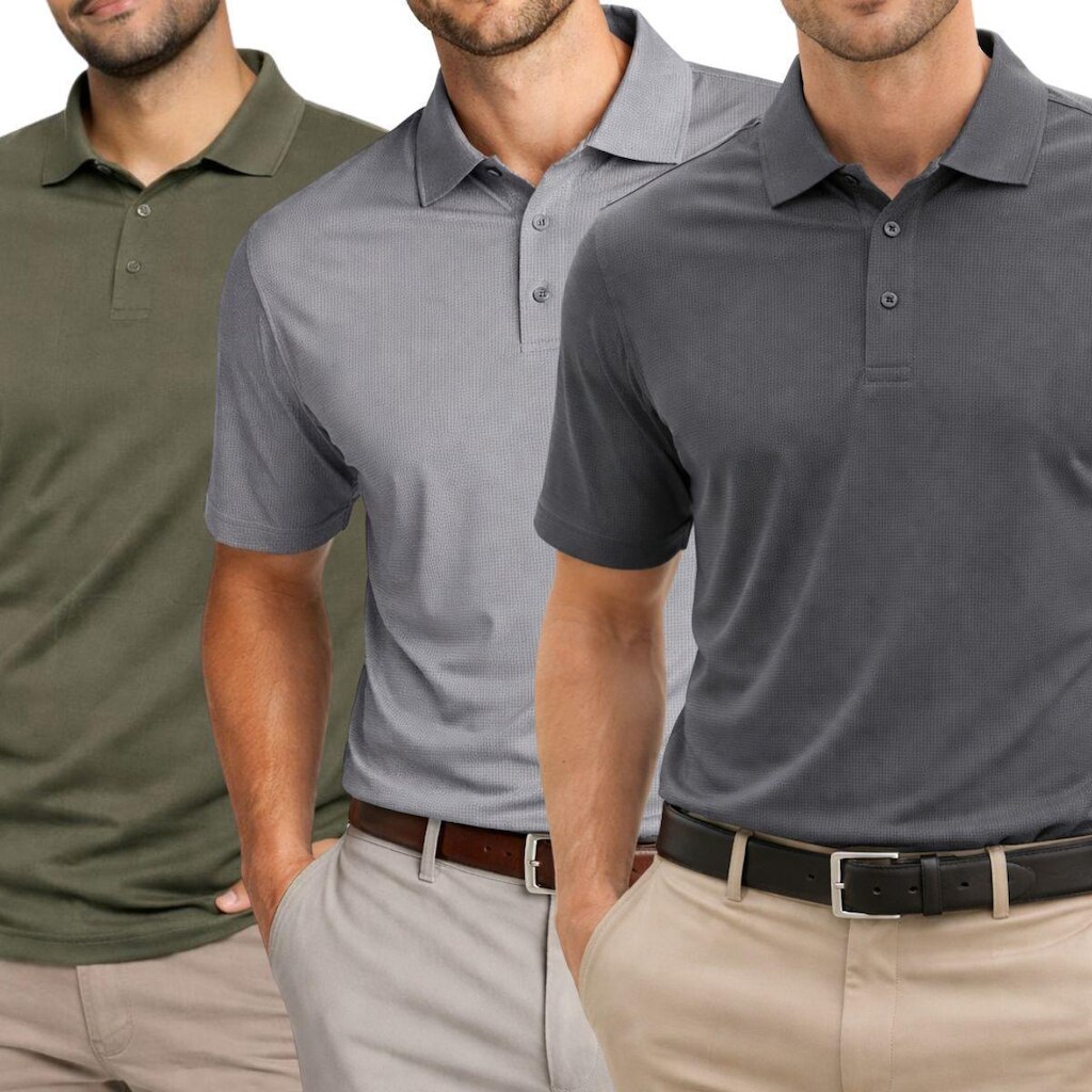 Kit 3 Camisas Polo Poliamida  Básica Premium