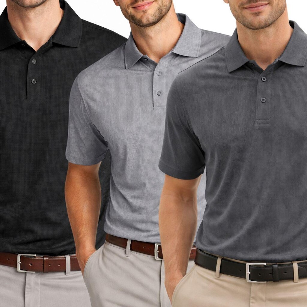 Kit 3 Camisas Polo Poliamida  Básica Premium