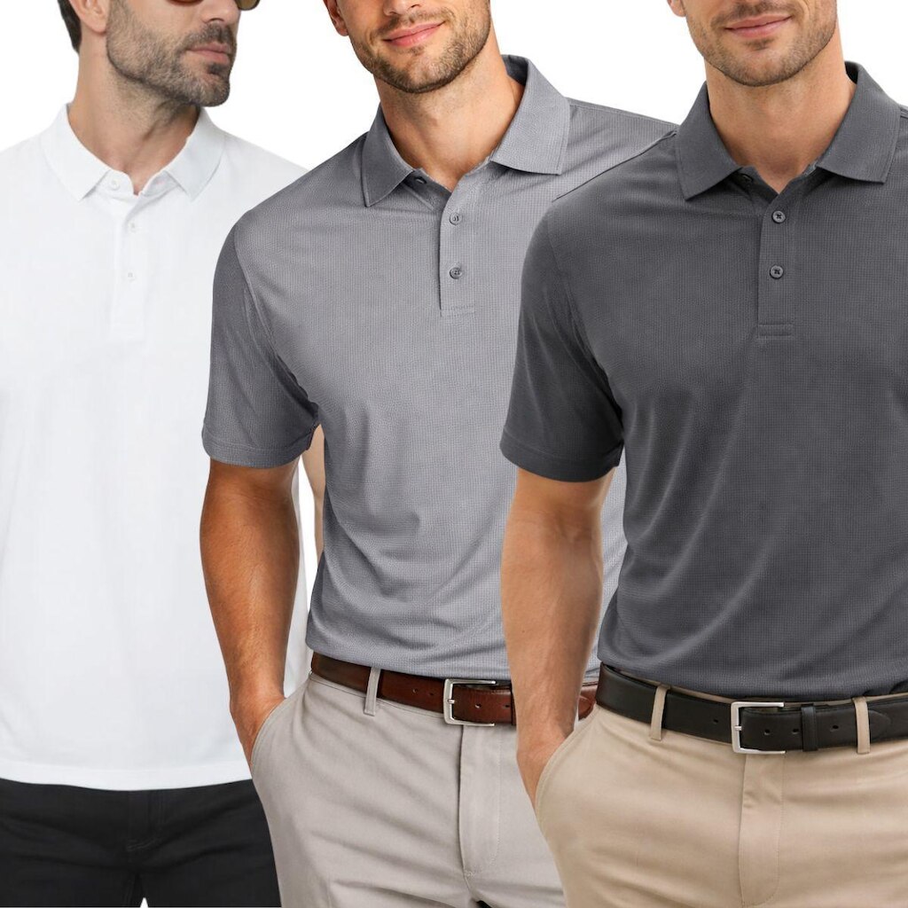 Kit 3 Camisas Polo Poliamida  Básica Premium