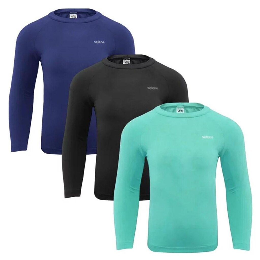 Kit 3 Camisas Térmicas Selene Proteção UV50+ Infa