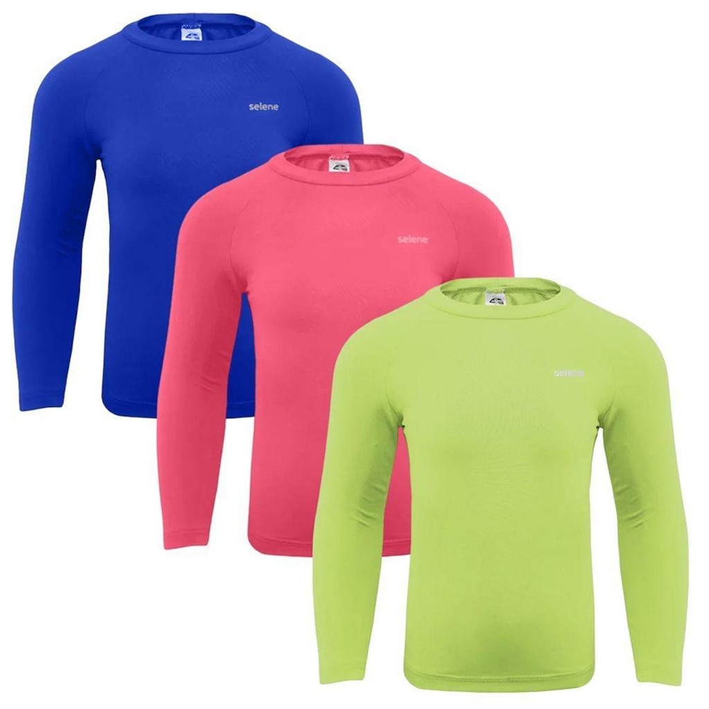Kit 3 Camisas Térmicas Selene Proteção UV50+ Infa