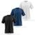 Kit 3 Camiseta Dry Esporte Academia Camisa Blusa Treino Camisetas - Preto+Branco