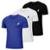 Kit 3 Camiseta Masculina Esportiva Dry Camisa Gola Redonda Corrida - Marinho