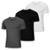 Kit 3 Camiseta Masculina Esportiva Dry Camisa Gola Redonda Lisa - Chumbo
