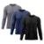 Kit 3 Camiseta Masculina Proteção Solar UV Térmica Praia Esporte Academia Tecido Dry Camisetas - Cinza+Azul