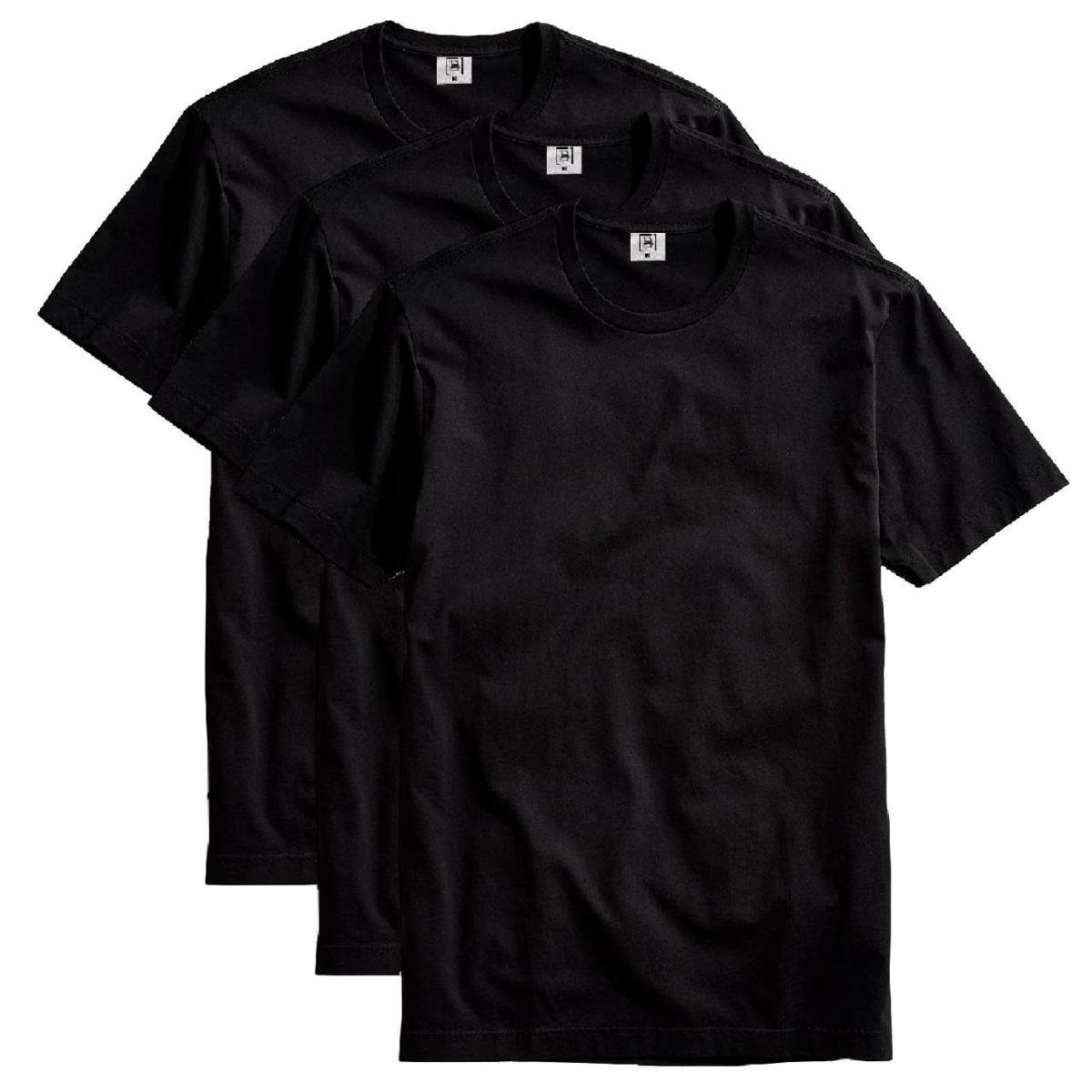 Kit 3 Camisetas AMGK Masculina Lisa Premium 100% Algodão