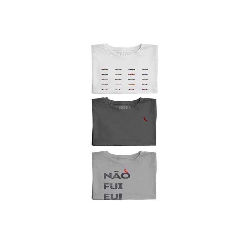 Kit 3 Camisetas Brasa Carros E Nao Fui Eu Reserva Mini
